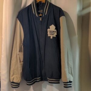 Toronto Maple Leafs Blue and Grey Jacket
